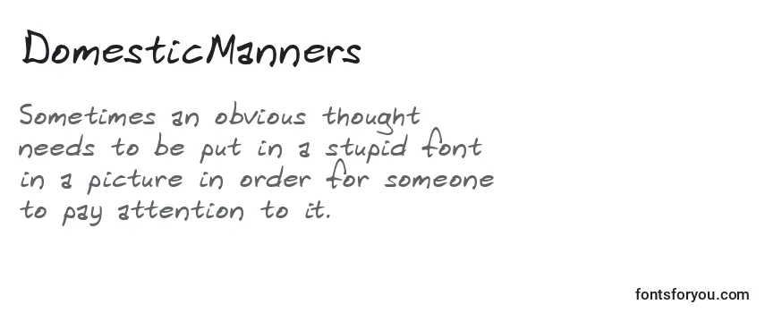 DomesticManners Font