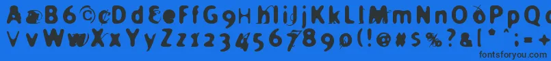 Holier Font – Black Fonts on Blue Background