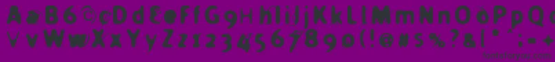 フォントHolier – 紫の背景に黒い文字