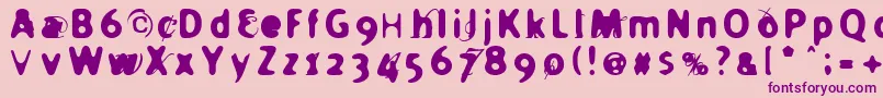 Holier Font – Purple Fonts on Pink Background