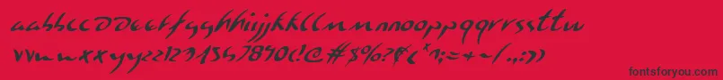 Eagleclawi Font – Black Fonts on Red Background