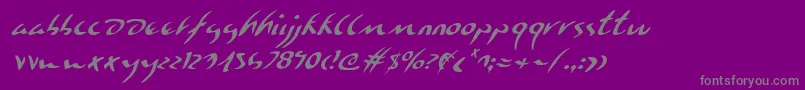 Eagleclawi Font – Gray Fonts on Purple Background