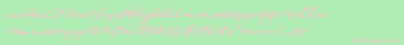 Eagleclawi Font – Pink Fonts on Green Background