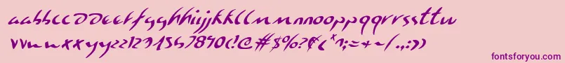 Eagleclawi Font – Purple Fonts on Pink Background