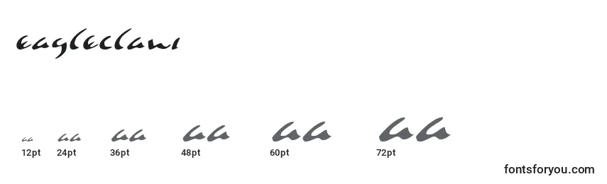 Размеры шрифта Eagleclawi
