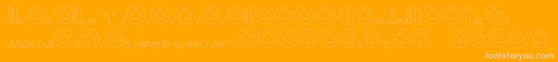 TherambleSymbolsandligat2 Font – Pink Fonts on Orange Background