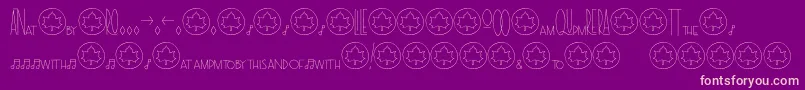 TherambleSymbolsandligat2 Font – Pink Fonts on Purple Background