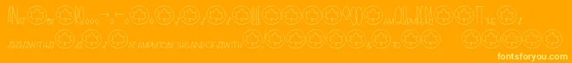 TherambleSymbolsandligat2 Font – Yellow Fonts on Orange Background