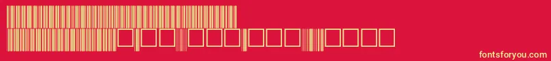 フォントV100018 – 黄色の文字、赤い背景