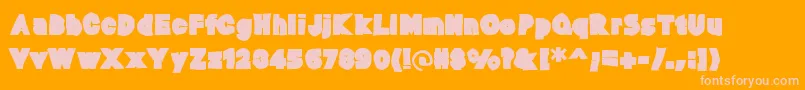 Baltarink Font – Pink Fonts on Orange Background