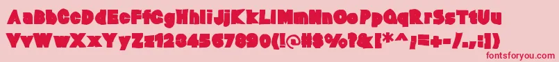 Baltarink-Schriftart – Rote Schriften auf rosa Hintergrund