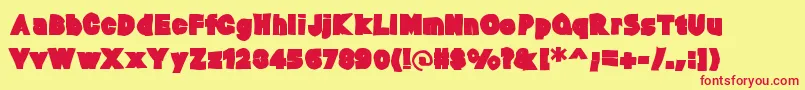 Baltarink Font – Red Fonts on Yellow Background