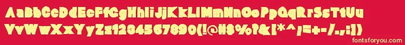 Baltarink Font – Yellow Fonts on Red Background