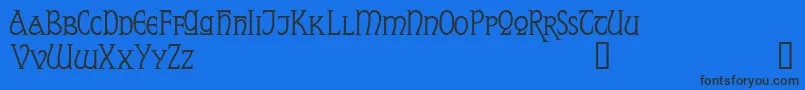 Шрифт ReynardDemo – чёрные шрифты на синем фоне