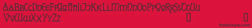 ReynardDemo-Schriftart – Schwarze Schriften auf rotem Hintergrund