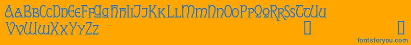 ReynardDemo Font – Blue Fonts on Orange Background