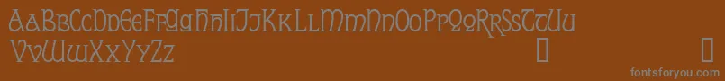 フォントReynardDemo – 茶色の背景に灰色の文字