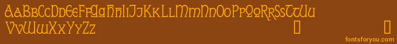 ReynardDemo Font – Orange Fonts on Brown Background