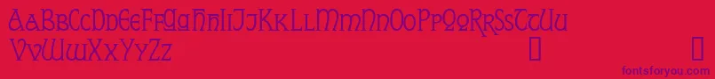 ReynardDemo Font – Purple Fonts on Red Background