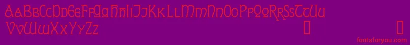 フォントReynardDemo – 紫の背景に赤い文字
