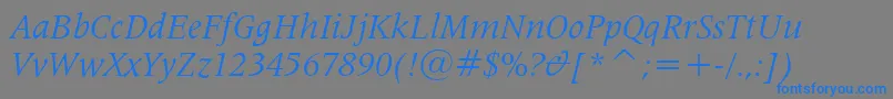 Lat725i Font – Blue Fonts on Gray Background