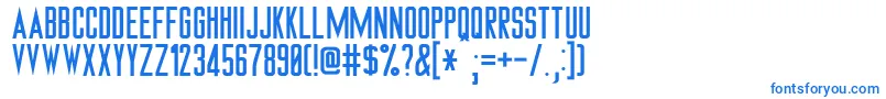 TrekTngMonitors Font – Blue Fonts on White Background