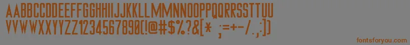 TrekTngMonitors Font – Brown Fonts on Gray Background