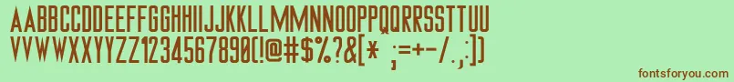 TrekTngMonitors Font – Brown Fonts on Green Background