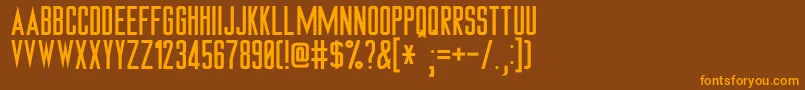 TrekTngMonitors Font – Orange Fonts on Brown Background