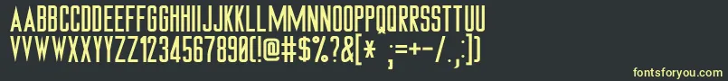 TrekTngMonitors Font – Yellow Fonts on Black Background