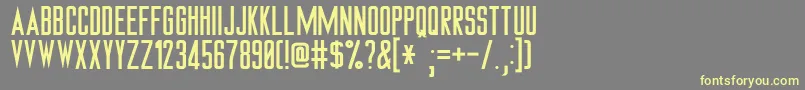 TrekTngMonitors Font – Yellow Fonts on Gray Background