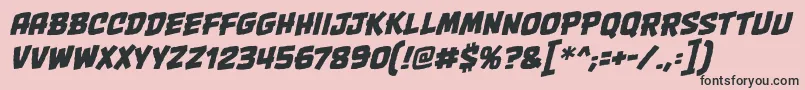 OnetwopunchbbItal Font – Black Fonts on Pink Background