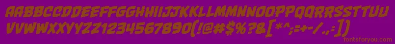 OnetwopunchbbItal Font – Brown Fonts on Purple Background