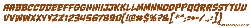 OnetwopunchbbItal Font – Brown Fonts on White Background