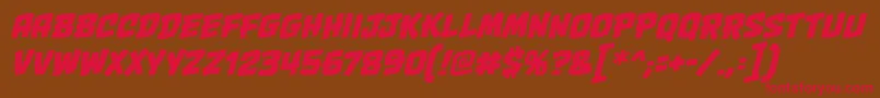 OnetwopunchbbItal Font – Red Fonts on Brown Background