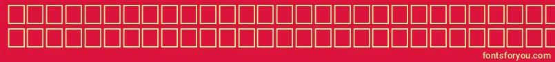 フォントSultanMedium – 黄色の文字、赤い背景