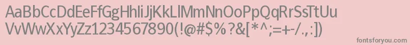Francophilsans Font – Gray Fonts on Pink Background