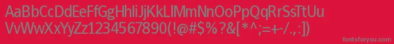 Francophilsans Font – Gray Fonts on Red Background