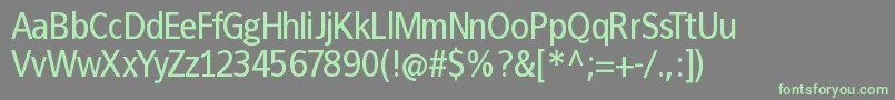 Francophilsans-fontti – vihreät fontit harmaalla taustalla