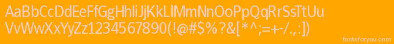 Francophilsans Font – Pink Fonts on Orange Background