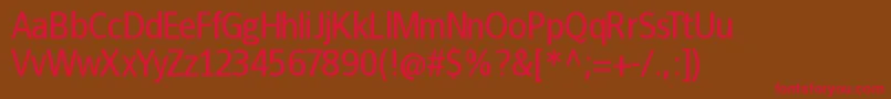 Francophilsans Font – Red Fonts on Brown Background