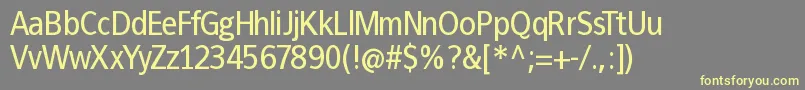 Francophilsans Font – Yellow Fonts on Gray Background
