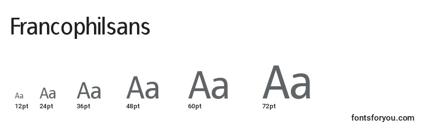 Francophilsans Font Sizes
