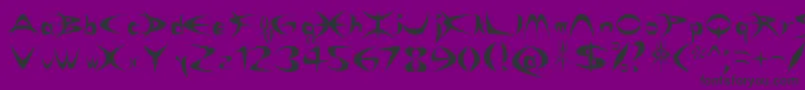 フォントRikydn – 紫の背景に黒い文字