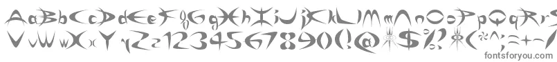 フォントRikydn – 白い背景に灰色の文字