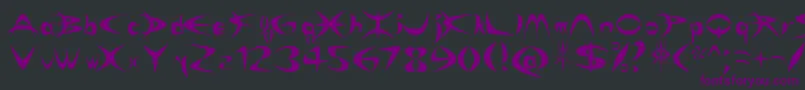フォントRikydn – 黒い背景に紫のフォント