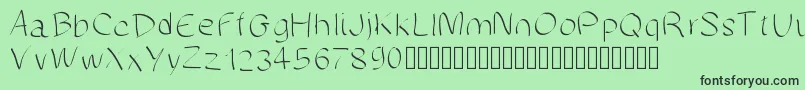Manuscrite Font – Black Fonts on Green Background