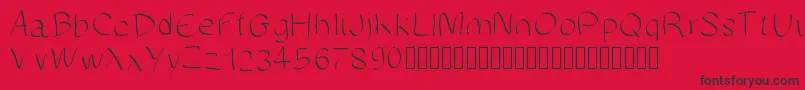 Fonte Manuscrite – fontes pretas em um fundo vermelho