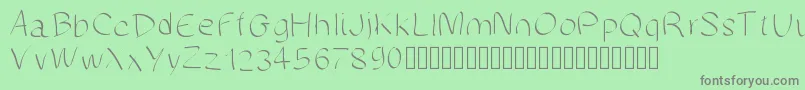 Manuscrite Font – Gray Fonts on Green Background