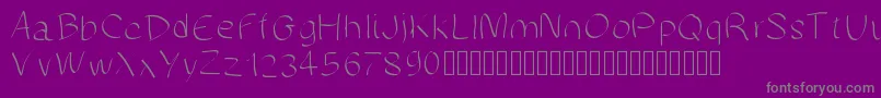 Шрифт Manuscrite – серые шрифты на фиолетовом фоне